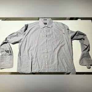 FUBU Men's Light Gray Casual Button Down Shirt